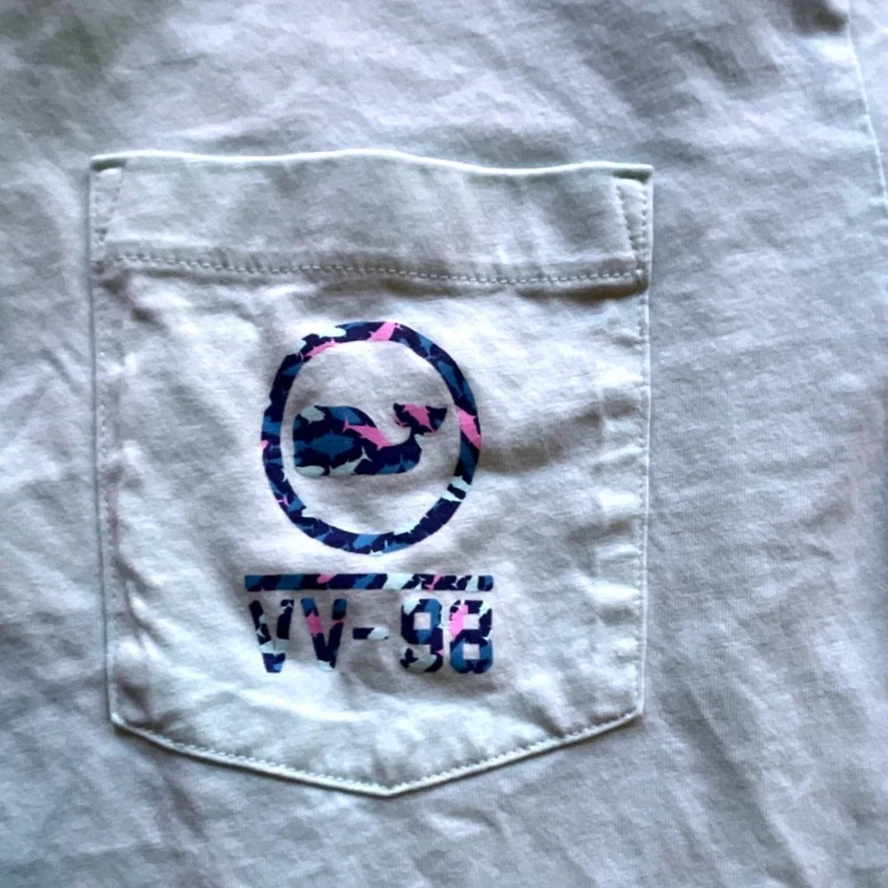 Vineyard Vines VV-98 Whale Logo Long Sleeve Pocket T-Shirt‎ Light Green Men's S